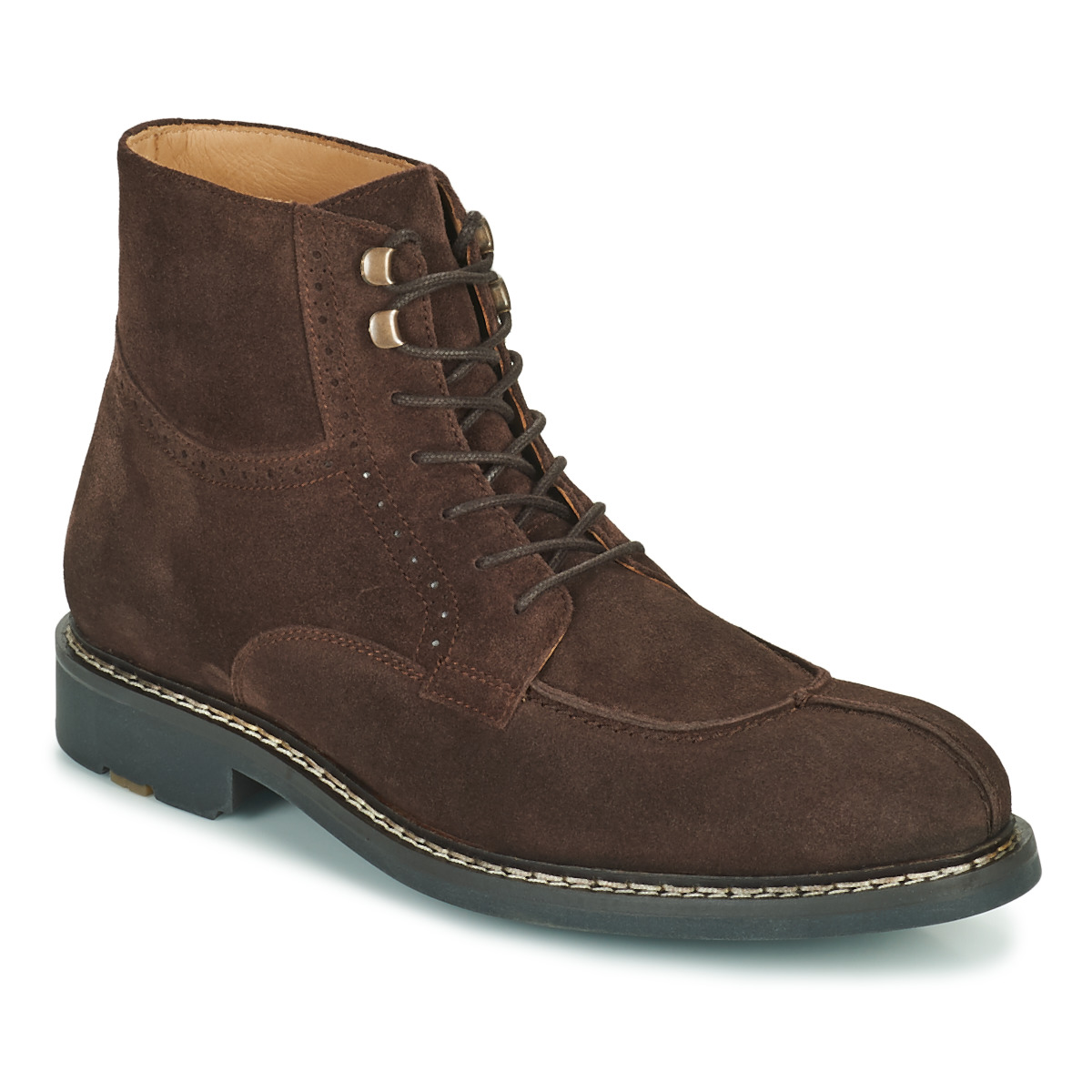 Shoes Men Mid boots Pellet ROLAND Velvet / Chocolate