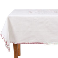 Home Tablecloth Comptoir de famille NAPPE CARRÉE White