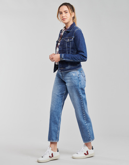 Pepe jeans DOVER Blue / - Spartoo delivery NET Clear jeans Free - straight Clothing | Women 