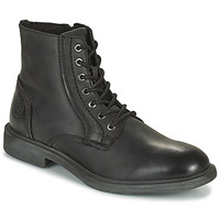 Shoes Men Mid boots Jack & Jones JFW KARL LEATHER BOOT Black