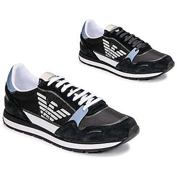 Shoes Men Low top trainers Emporio Armani ANIMA Black / Blue / Bordeau