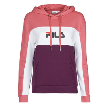 material Women sweaters Fila AQILA HOODY Pink / White / Violet