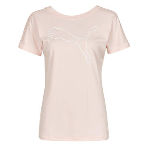 Clothing Women short-sleeved t-shirts Puma TRAIN FAVORITE JERSEY CAT TEE Pink