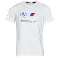 Clothing Men short-sleeved t-shirts Puma BMW MMS ESS LOGO TEE White