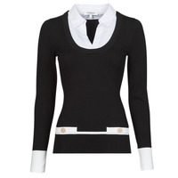 Clothing Women jumpers Morgan MFLO Black / White