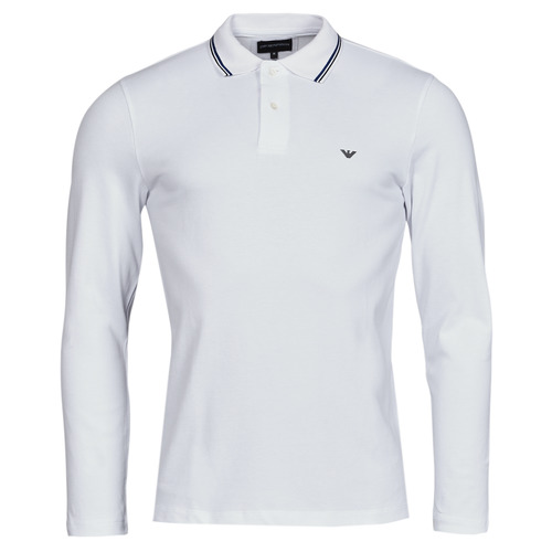 Clothing Men long-sleeved polo shirts Emporio Armani 8N1FB5 White