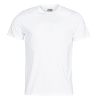 material Men short-sleeved t-shirts Guess ES SS PIMA EMB LOGO CREW White