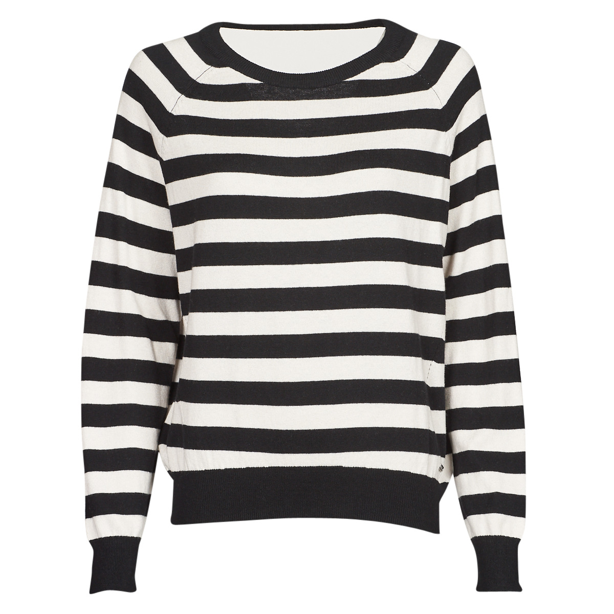Clothing Women jumpers Guess IRENE RN LS SWTR Black / White