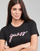 Clothing Women short-sleeved t-shirts Guess SS SUNSET GRADIENT LOGO Black / Multicolour