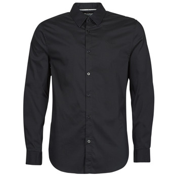 material Men long-sleeved shirts Guess LS SUNSET SHIRT Black