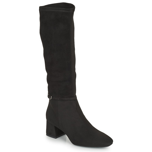 Shoes Women Boots JB Martin ANNA Canvas / Suede / Stretch / Black