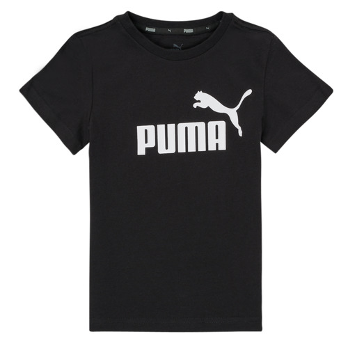 Clothing Boy short-sleeved t-shirts Puma ESSENTIAL LOGO TEE Black