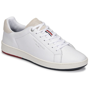 Shoes Men Low top trainers Tommy Hilfiger RETRO TENNIS CUPSOLE LEATHER White