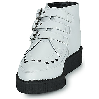 TUK POINTED CREEPER 3 BUCKLE BOOT White