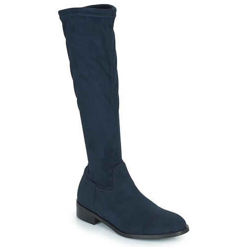 Shoes Women Boots JB Martin AMOUR Canvas / Suede / Stretch / Marine