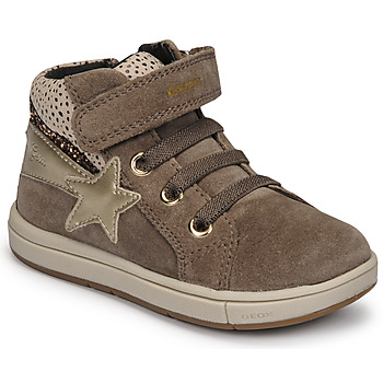 Shoes Girl High top trainers Geox TROTTOLA Beige