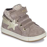 Shoes Girl High top trainers Geox TROTTOLA Beige