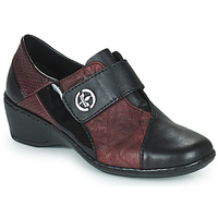 Shoes Women Loafers Rieker HANTAR Black / Bordeaux