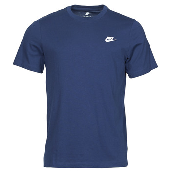 material Men short-sleeved t-shirts Nike NIKE SPORTSWEAR CLUB Blue / White