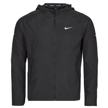 Clothing Men Macs Nike M NK RPL MILER JKT Black / Silver