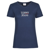 material Women short-sleeved t-shirts Tommy Jeans TJW SKINNY ESSENTIAL TOMMY T SS Marine