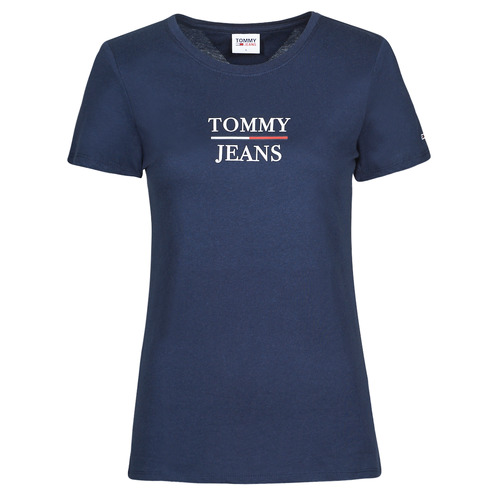Clothing Women short-sleeved t-shirts Tommy Jeans TJW SKINNY ESSENTIAL TOMMY T SS Marine