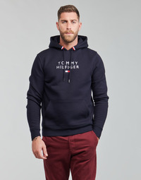 material Men sweaters Tommy Hilfiger STACKED TOMMY FLAG HOODY Marine