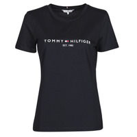 material Women short-sleeved t-shirts Tommy Hilfiger HERITAGE HILFIGER CNK RG TEE Marine