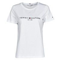 material Women short-sleeved t-shirts Tommy Hilfiger HERITAGE HILFIGER CNK RG TEE White