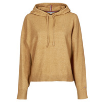 material Women jumpers Tommy Hilfiger TH FLEX HOODIE SWEATER Camel