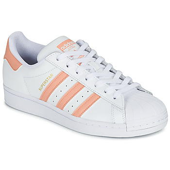 Shoes Women Low top trainers adidas Originals SUPERSTAR White / Pink