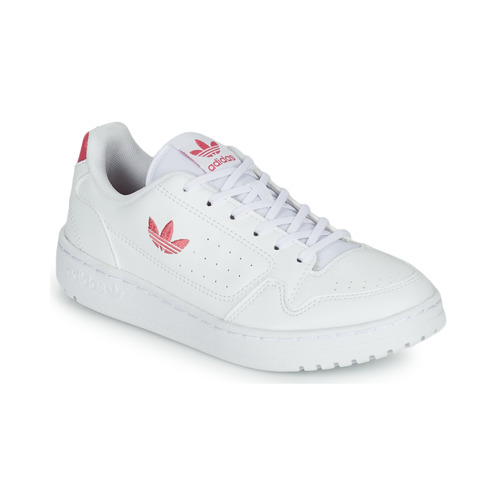 Shoes Girl Low top trainers adidas Originals NY 90 J White / Pink