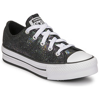 Shoes Girl Low top trainers Converse CHUCK TAYLOR ALL STAR EVA LIFT IRIDESCENT LEATHER OX Black