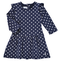Clothing Girl Short Dresses Petit Bateau DERRY Blue / White
