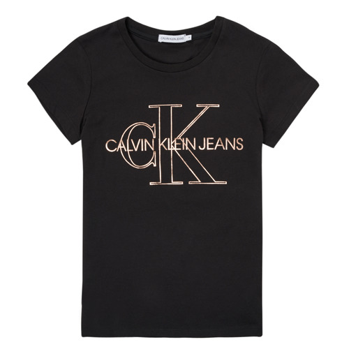 Clothing Girl short-sleeved t-shirts Calvin Klein Jeans TIZIE Black