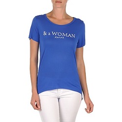 material Women short-sleeved t-shirts School Rag TEMMY WOMAN Blue