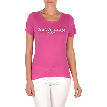 material Women short-sleeved t-shirts School Rag TEMMY WOMAN Violet