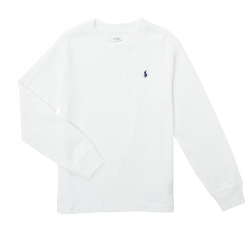 Clothing Boy Long sleeved shirts Polo Ralph Lauren KEMILO White