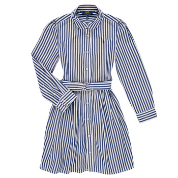 Clothing Girl Short Dresses Polo Ralph Lauren LIVIA Marine / White