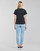 Clothing Women short-sleeved t-shirts Converse STAR CHEVRON HYBRID FLOWER INFILL CLASSIC TEE Black