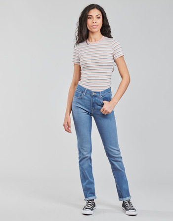 material Women straight jeans Levi's 724 HIGH RISE STRAIGHT Blue