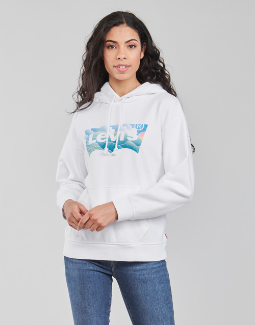 Levi's GRAPHIC STANDARD HOODIE White - Free delivery | Spartoo NET ! -  Clothing sweaters Women USD/$