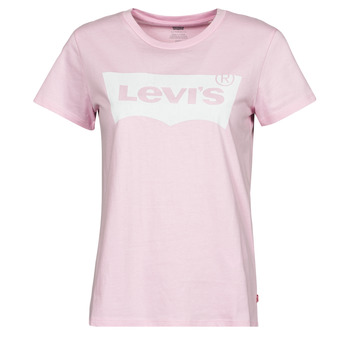 material Women short-sleeved t-shirts Levi's THE PERFECT TEE Violet / Clear