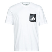 material Men short-sleeved t-shirts adidas Performance CAMO PKT TEE White