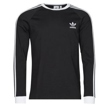 material Men Long sleeved shirts adidas Originals 3-STRIPES LS T Black