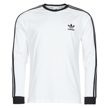 material Men Long sleeved shirts adidas Originals 3-STRIPES LS T White