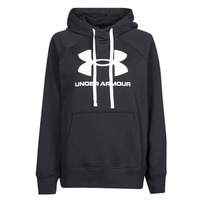 Clothing Women sweaters Under Armour RIVAL FLEECE LOGO HOODIE Black / White
