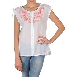 material Women short-sleeved shirts Antik Batik AYLA White