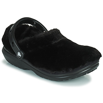 Shoes Women Clogs Crocs CLASSIC FUR SURE Black