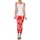 material Women cropped trousers Eleven Paris DAISY Red / White